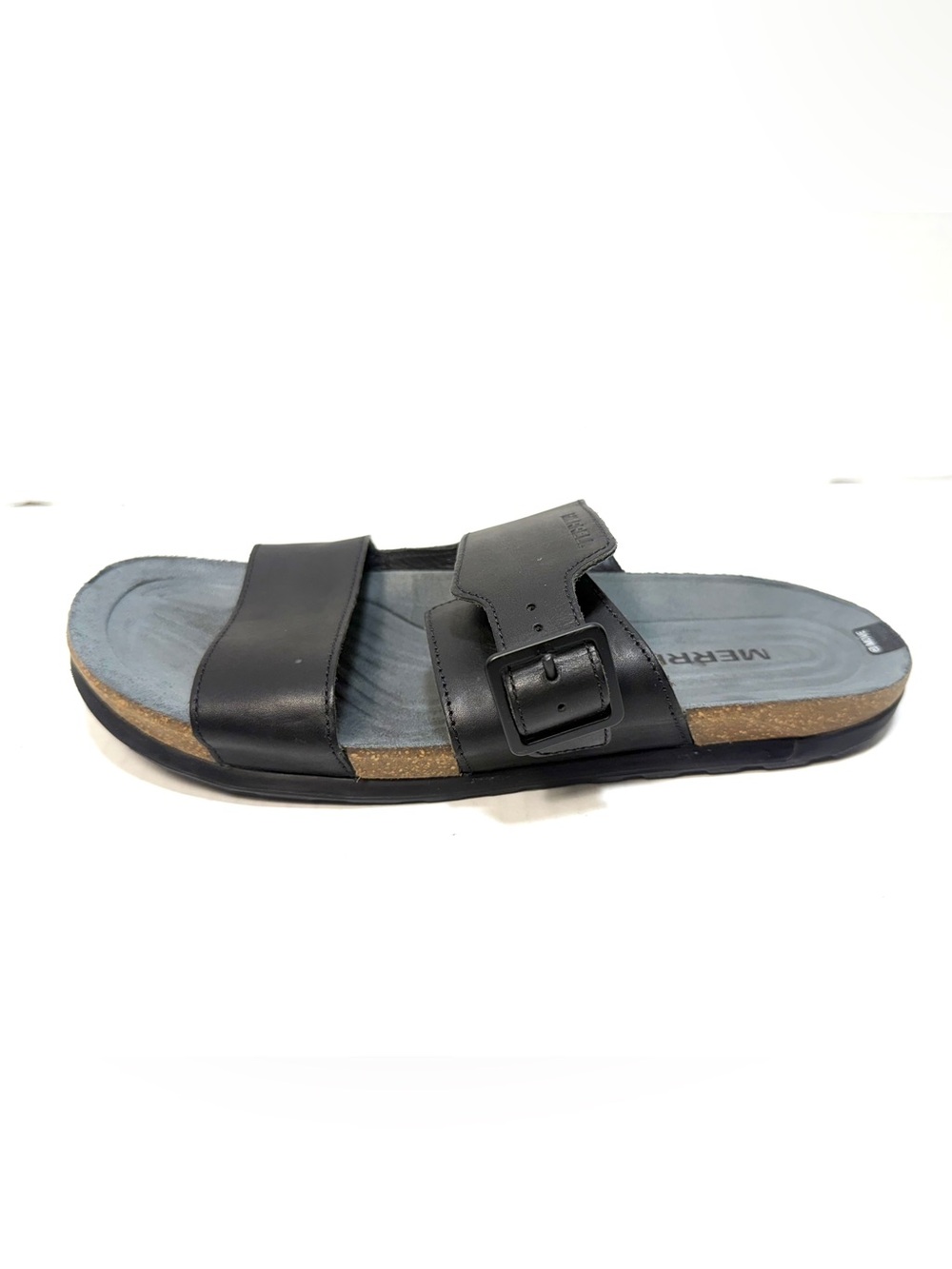 Merrell Move Double Strap Slide Leather Sandals Gray/Black Men’s Size 10